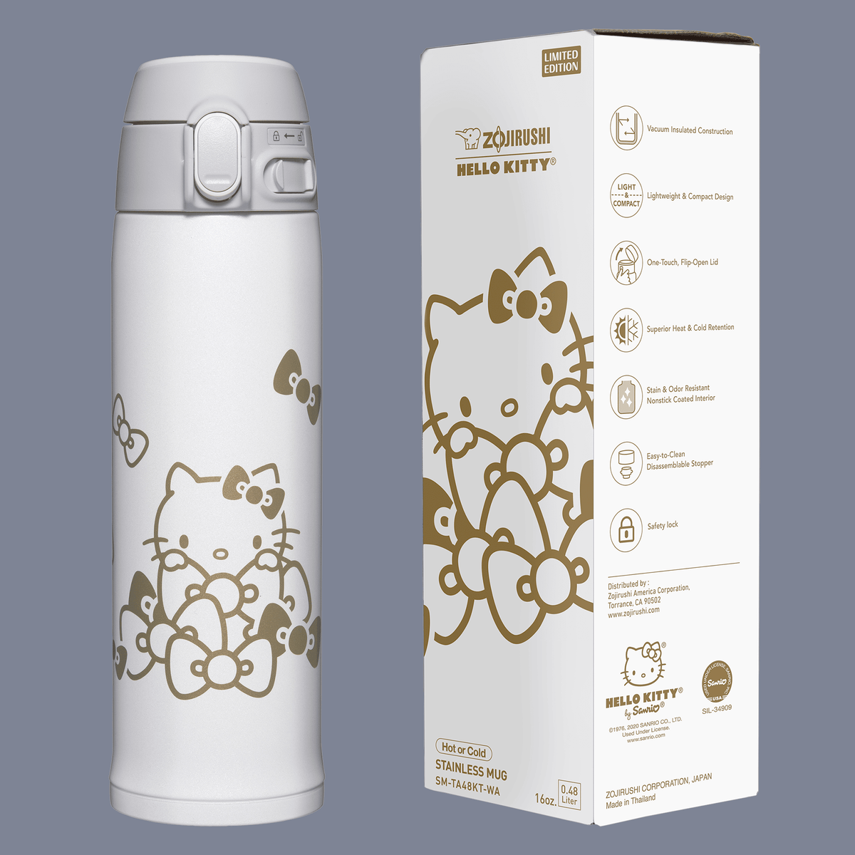16 oz. ZOJIRUSHI x HELLO KITTY® Stainless Mug SM-TA48KT