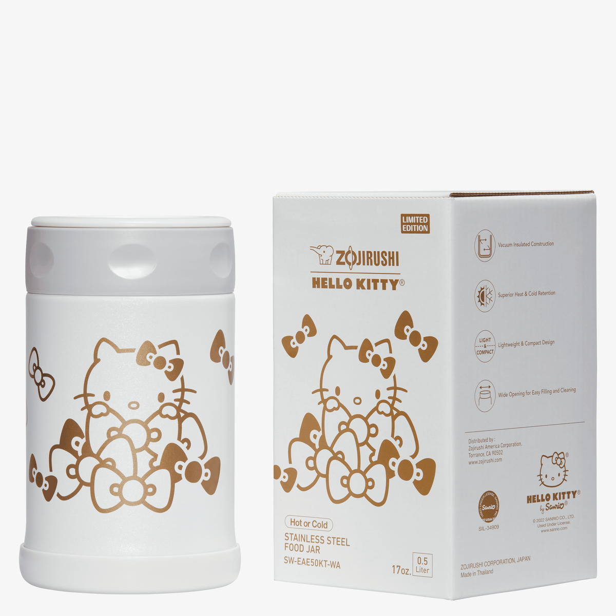 17 oz. ZOJIRUSHI x HELLO KITTY® Stainless Steel Food Jar SW-EAE50KT
